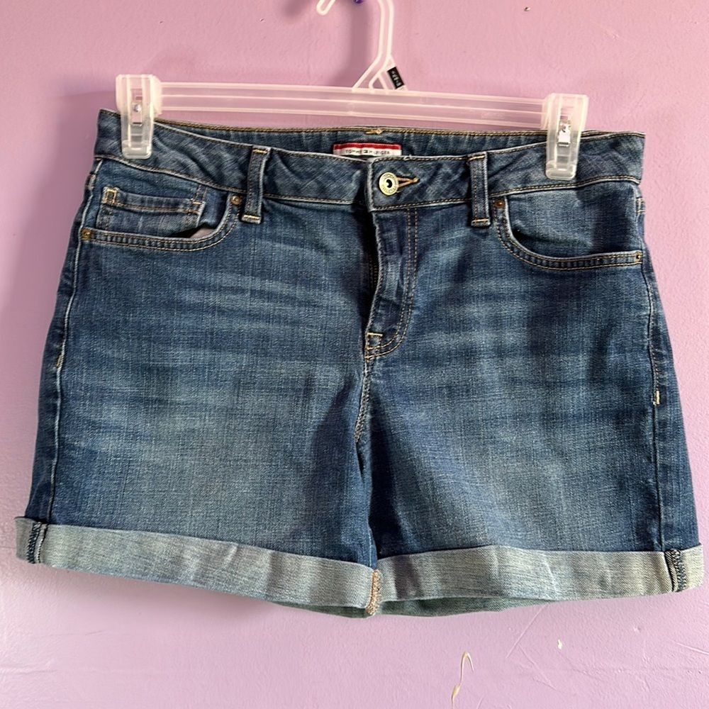 Tommy Hilfiger Women's Denim Shorts Size 8 Blue Jean Casual Summer Bottoms
